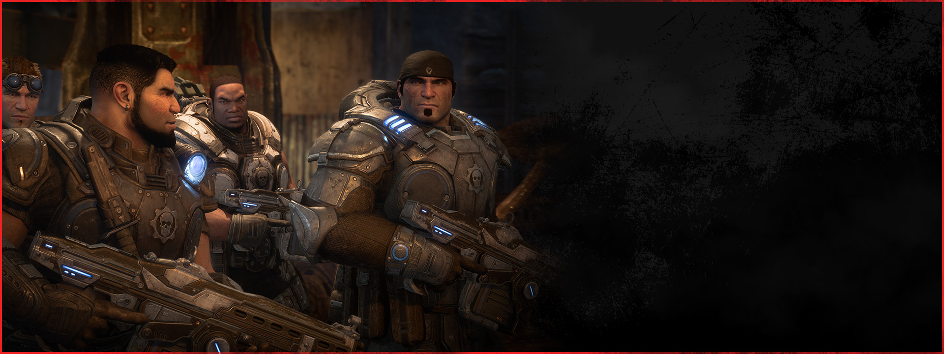 Key art de Gears of War: E-Day — Marcus Fenix et Dominic Santiago, armes à la main