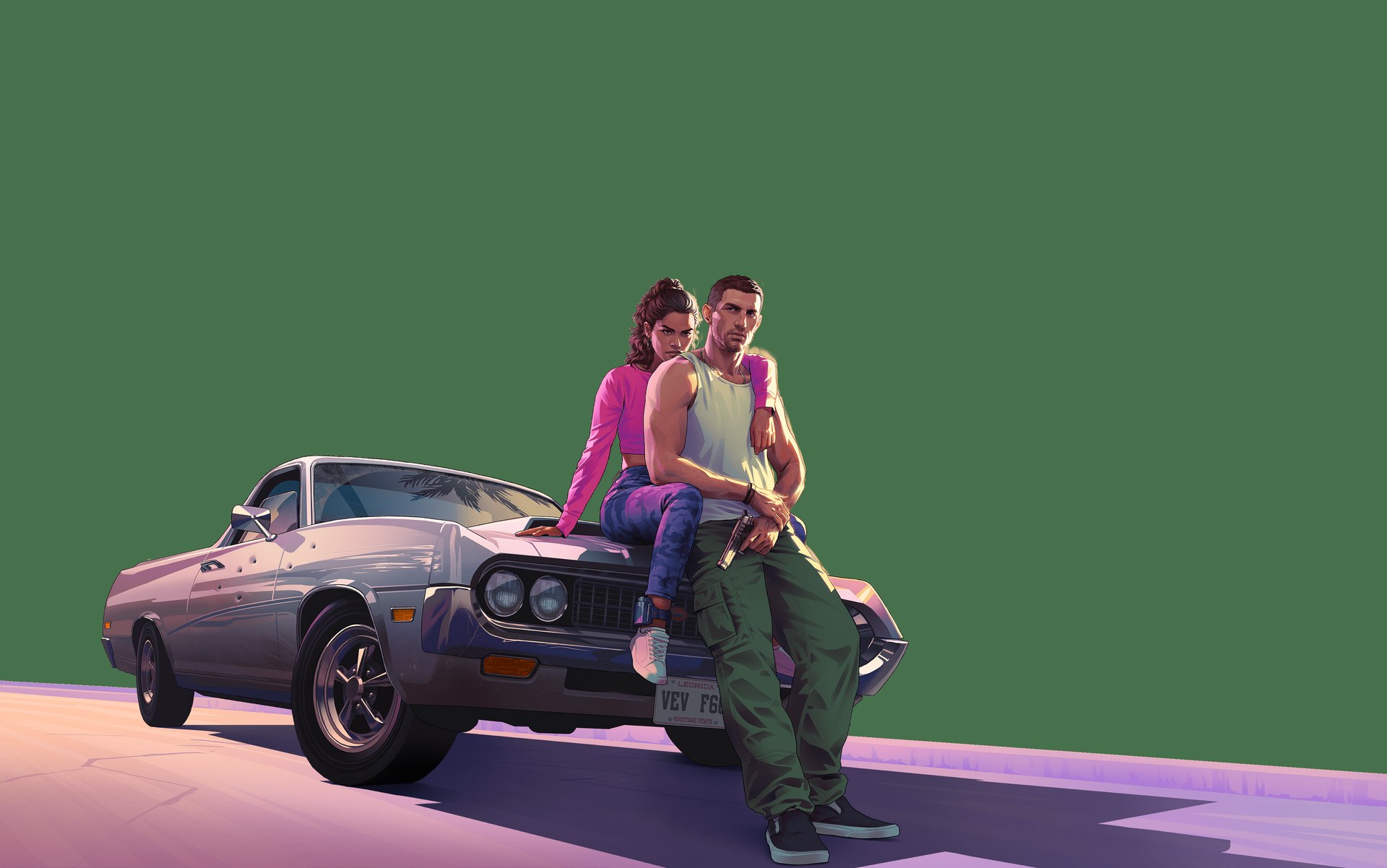 Lucia et Jason dans GTA 6 — artwork officiel © Rockstar Games